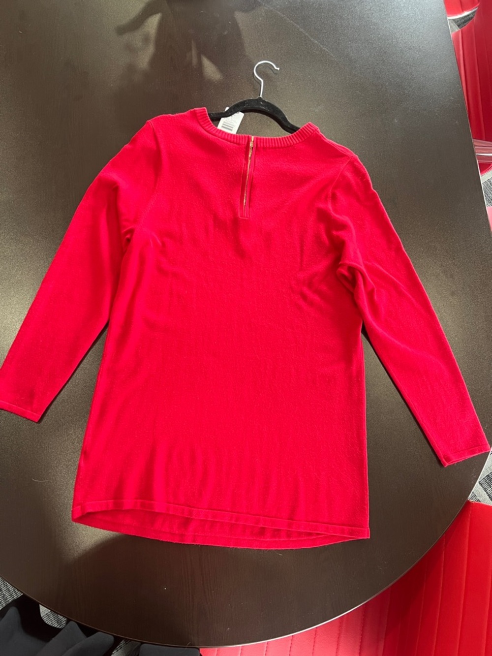 torrid Red Crisscross V-Neck Long Sleeve Sweater - Picture 4 of 7